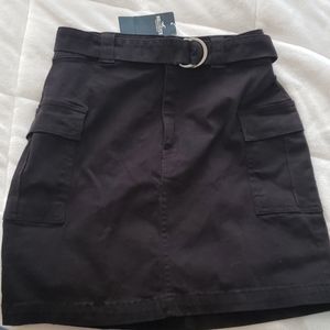 Stretch High-Rise Utility Mini Skirt